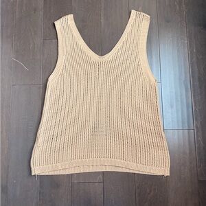 Tan Sleeveless Sweater